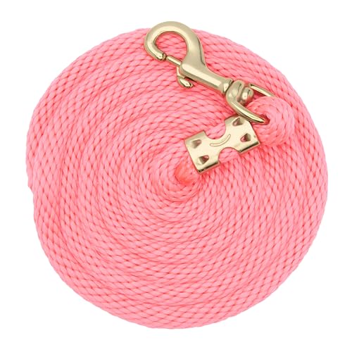 Image of Weaver Equine Performance Lead Rope, Lime Zest, 8' Horse Value Rope with Brass Plated 225 Snap, Soft Comfort Grip, Barn Horse Tack for Daily Use