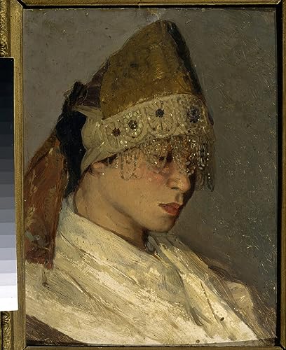 Affiche toile une fille portant un kokoshnik de Nesterov portrait artistique finition premium
