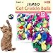 Cancor 3.5" Jumbo Mylar & Plush Fluff Crinkle Ball - Active Cat & Kitten Toy!