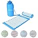 Produktbild Akupressurmatte Premium, Akupressur Set - inkl. Akupressurmatte, Kissen, Tasche & Workout App, Bezug aus 100% Baumwolle, Lösung von Verspannungen I Massagematte (Cyan)