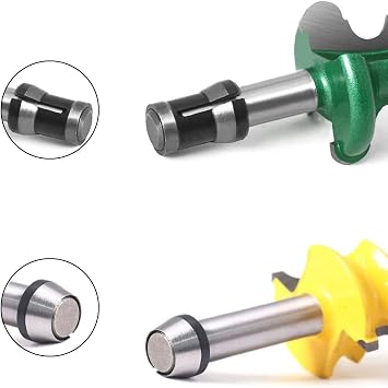 6Pcs Router Collet Adapter 6mm 1/4 8mm Steel Collets Trimmer Clamping Collet Adaptors Chuck Router Bit for Woodworking Engraving Trimming Machine Tool