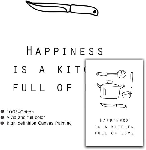 Miniatura 5 de Goods Funny Kitchen - Arte de pared  Decoración rústica o moderna para el hogar y la cocina, decoración de juego temático, impresión inspiradora,