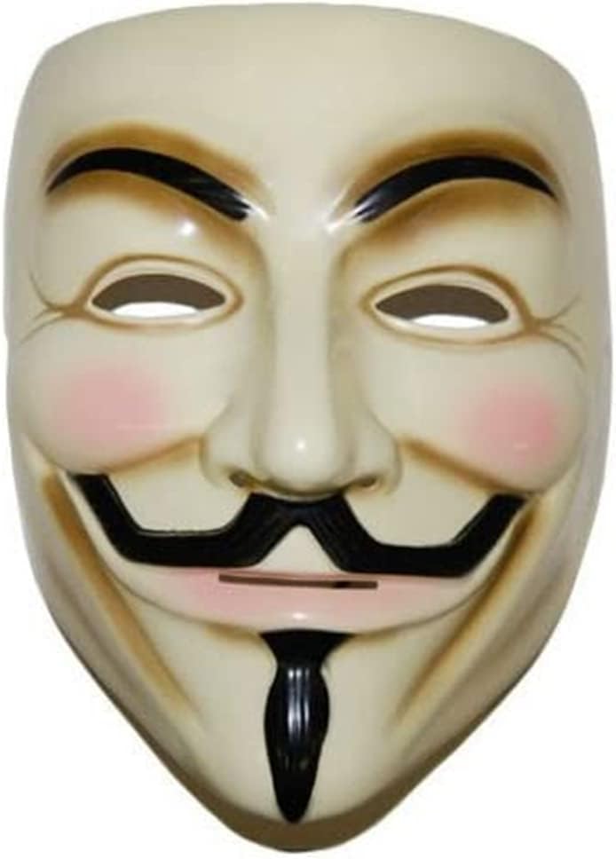 ZLLJH V For Vendetta Hacker Mask for Halloween Party Cosplay Costume