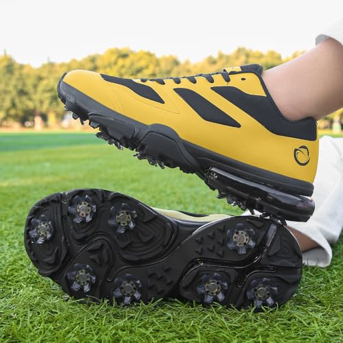 Image of THESTRON New Men Golf Shoes 8 Spikes Professional Outdoor Golf Sport Sneaker for Men