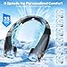 Slientspin Portable Neck Fan with 6 Powerful Speeds, 8000mAh Battery Operated USB-C Rechargeable Fan, Hands-Free 360° Cooling Personal Neck Fan Gift for Women Men Travel Concerts(Black)