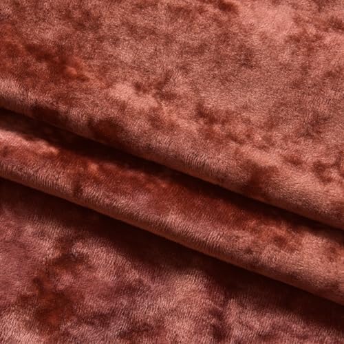 gisewood Dusty Rose Pink Crushed Velvet Curtains 96 Inches Long Thermal Insulated Back Tab Drapes Room Darkening Draperies Window Panels for Bedroom Living Room Set of 2 - Image 8