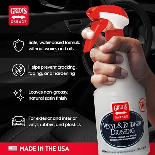 Griot's Garage Vinyl and Rubber Dressing for Car Detailing, Exterior and Interior Auto Cleaner and Protectant for for Plastic, Trim, Tires, and More, 10981, 22oz by Griot's Garage - Image 3