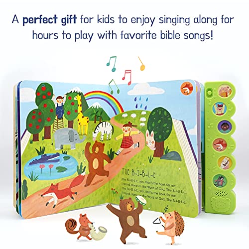 Hello 2 Kids Sing Along With Jesus - Christian Sound Book, Sing Along Bible Songs | Christening, Dedication, Baptism Gifts For Boys, Girls, Kids, Babies | Religious Toys, Interactive Music Books For Toddlers 1-3 thumb #4