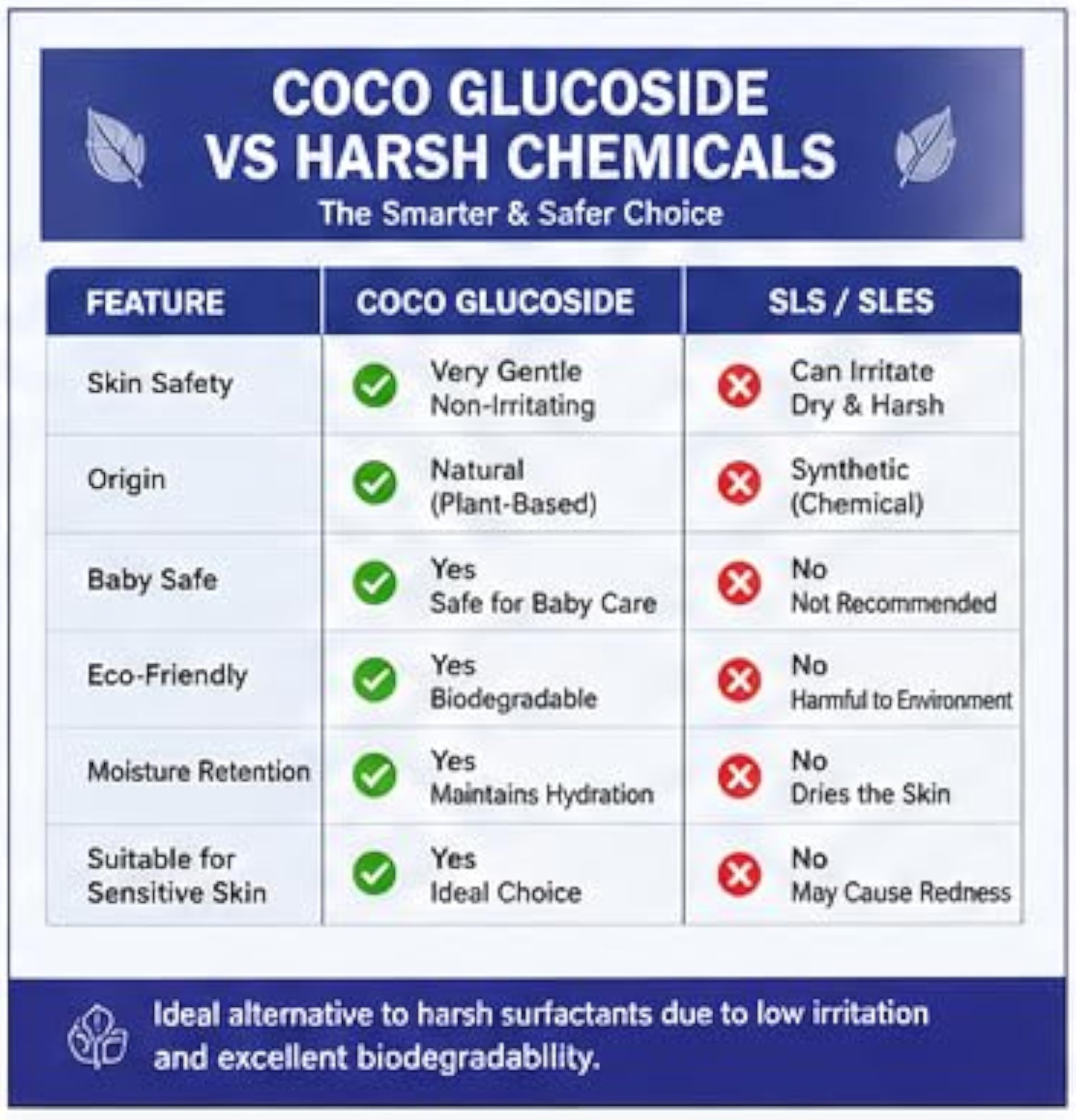 Coco Glucoside Plant-Based Cleansing Agent, Cosmetic Grade