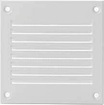 100x100mm Blanc Métal Grille de Ventilation - Grille D'aération avec Moustiquaire