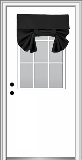 100% Blackout Door Curtains for Windows and Doors | Black 24x38 Inches，Privacy‑protected, light‑blocking, noise‑reducing. No‑tool installation within 3 minutes.