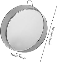 Vista 2 de Tamiz de harina de acero inoxidable - Malla fina, malla 80, redondo profesional duradero (plata)