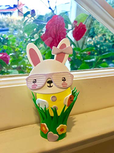 Funiverse Bulk 18 Sets of Easter Egg Decorating Foam Kids Craft Kits (Easter Eggs Not Included) - Over 700 Pieces of No Mess. No Stains