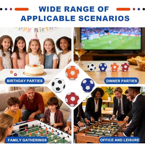 Leyrens 12 Stück Tischfußball Kickerbälle 32mm, Tischfussball Bälle Ersatzbälle, Vielfarbigkeit und langlebig, Mini Tischkicker bälle Fußballspiel, Zubehör für Kickertische und Tischfußballspiele