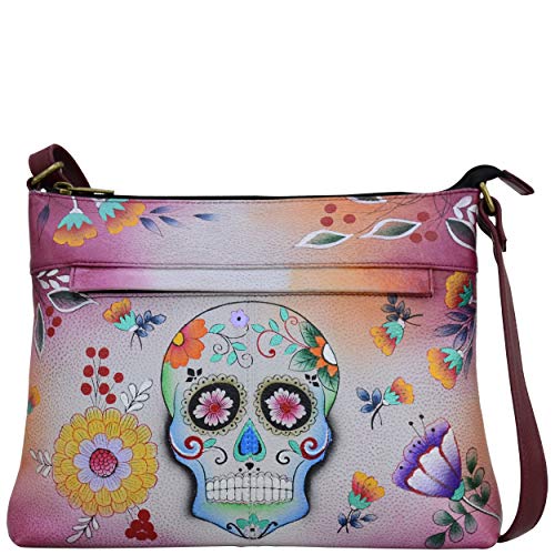 Image of Anna by Anuschka Women's Genuine Leather Medium Crossbody with External Zipper Pocket