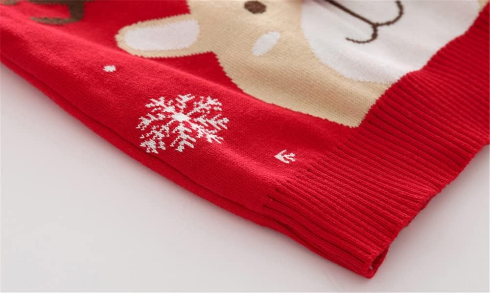 Mud Kingdom Little Girls Boys Sweater Vest Christmas Reindeer Gift Ribbed Vintage