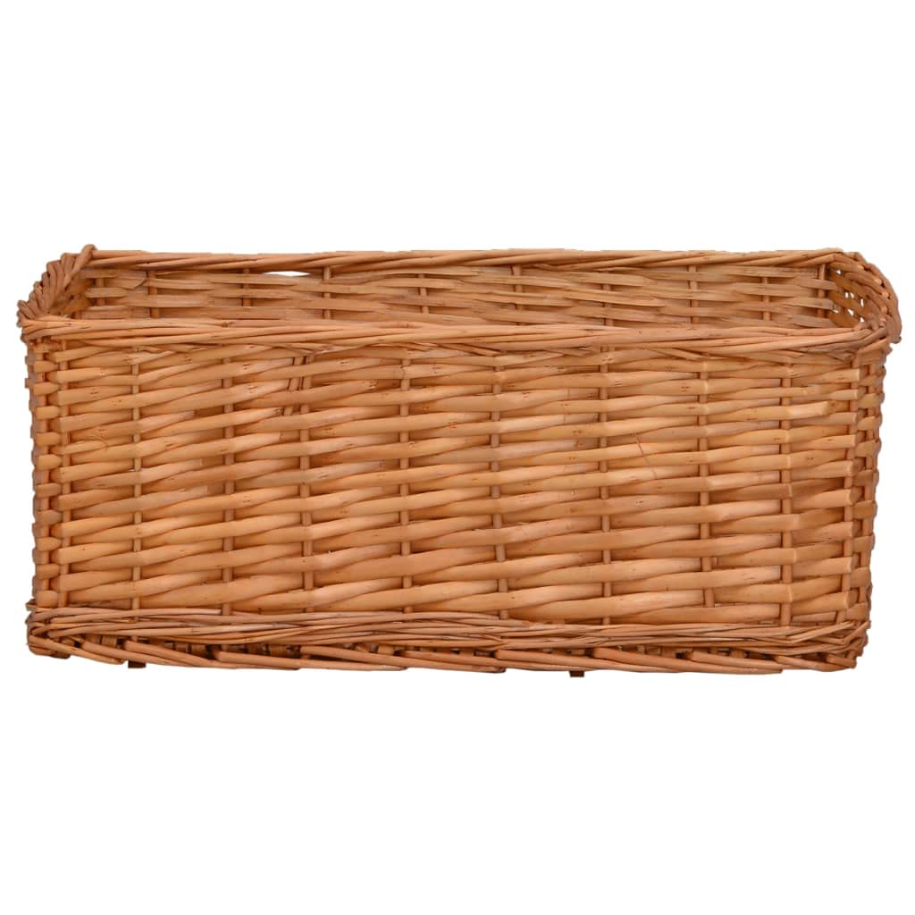 4-tlg. Korb-Set aus Weide Braun mit praktischer Aufbewahrung für Haushalt, Küche, Bad, Wohnzimmer, Kinderzimmer und Büro, vielseitige Organizer und Ordnungssystem für Kleidung