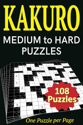 Kakuro medium to hard 102 puzzles: 16 by 20 puzzle grid