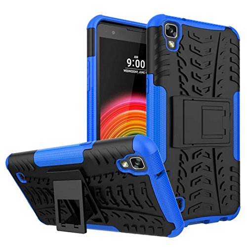 JFLAI LG X Power Case, Resistente de Goma Resistente Hard/Soft Slim Resistente a la protección Resistente a Golpes Heavy Duty híbrido Shell Resistente de 5.3 Pulgadas