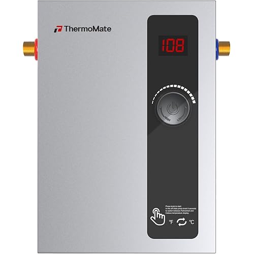 Tankless Water Heater Electric, ThermoMate 8kW at 240 Volt, On Demand Instant Hot Water Heater for Point of Use, Self-Modulating Save Energy, Save Space, 1.56GPM at 35°F Rise