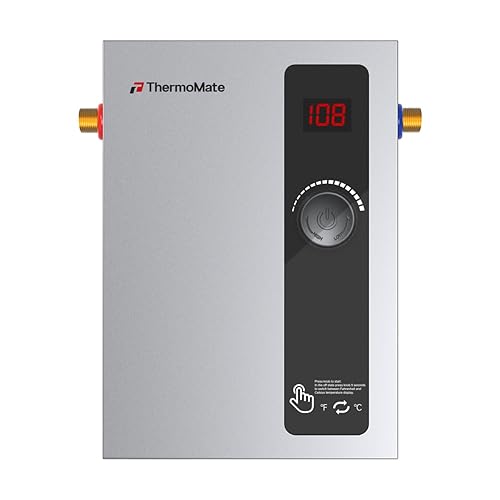 Tankless Water Heater Electric, ThermoMate 8kW at 240 Volt, On