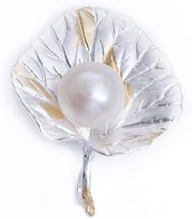 Women Brooch Women Pearl Leaf Collar Boutonniere Brooch Elegant Accessory