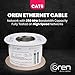 Oren CAT6 50m Ethernet Cable White - Slim - 23 AWG Pure Copper Wire - 250 MHz Bandwidth UTP Internet LAN Network Cable - Halogen Free, Non-Corrosive - Gigabit High Speed Ethernet Cable