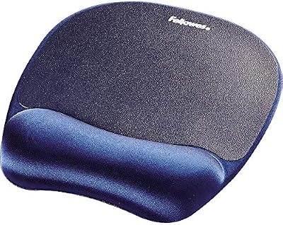 Fellowes Alfombrilla con reposamuñecas para ratón, Azul Oscuro, Medium