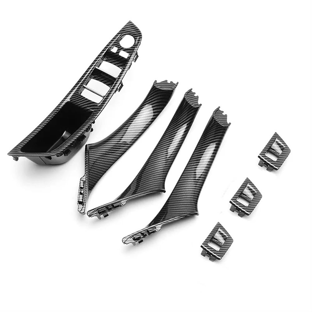 Mlioju Carbon Fiber Pattern Car Inner Door Handle For 5 For Series For F10 F11 F18 Inner Armrest Door Handle Car Accessories