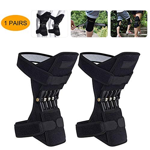 Power Knee Booster, Powerlift Knee Brace Lift Joint Support Genouillères | Upgrade Spring Brace Rebound Booster, Power Knee Stabilizer Protector Band for Mountaineering Deep Care Squat Gym Training (01)