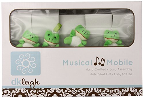DK Leigh Frog Baby Musical Mobile, Green/Lime/Brown