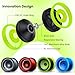 MAGICYOYO V13 DEEPSPIN Bi-Material Yoyo for Kids 8-12 and Adults, Dual Purpose Professional Yoyo for All Skill Levels, Trick Yo yo with 12 Yo-yo Strings, Finger Brace, Bearing Kit-Black+Yellow Rings