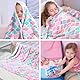WERNNSAI Kuscheldecke Kinder Deck Glow In The Dark Weiche Flanell-Kleinkinddecke Meerjungfrau Fleecedecke für Mädchen Geschenke(130 x 150 cm)