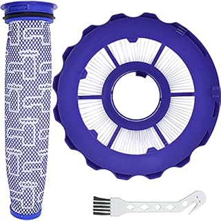 QAQGEAR Hepa Post Filter & Pre Filter Replacement for Dyson DC40 Animal/Multi Floor/Total Clean Vacuum Cleaner, Replaces # 923587-02 & 922676-01, with Cleaning Brush