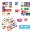 482Pcs Medicine Stickers for Pill Organizers, Quality Travel Daily Medication Organizer Stickers of Brands, 47 Sheets Pill Box Lables Stickers