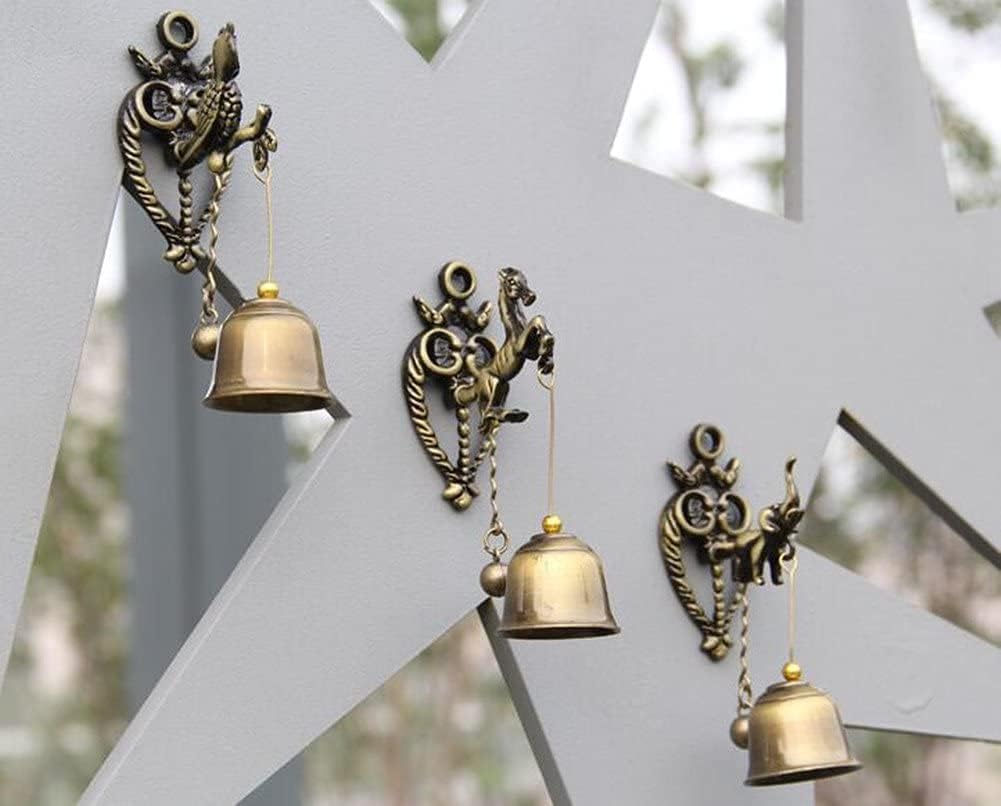 Fay Bless Bell for Door Opening, Shop Bell, Shopkeepers Bells, Alloy + Iron,11 cm (Horse)