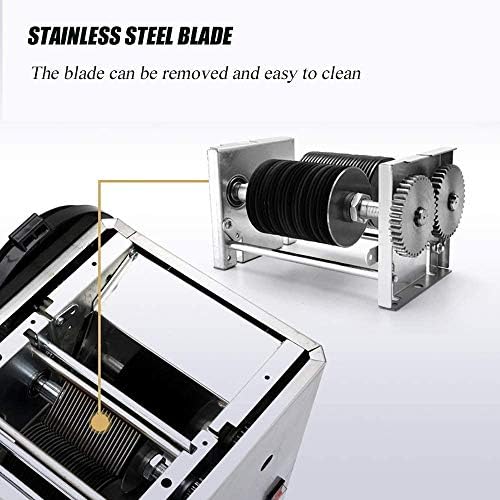 Heavy-Duty Electric Meat & Vegetable Cutter Machine – 440lb/h Commercial Slicer with 5mm Shredder & 2.5mm Blade – Stainless Steel, Efficient Meat Shredding & Strip Cutting