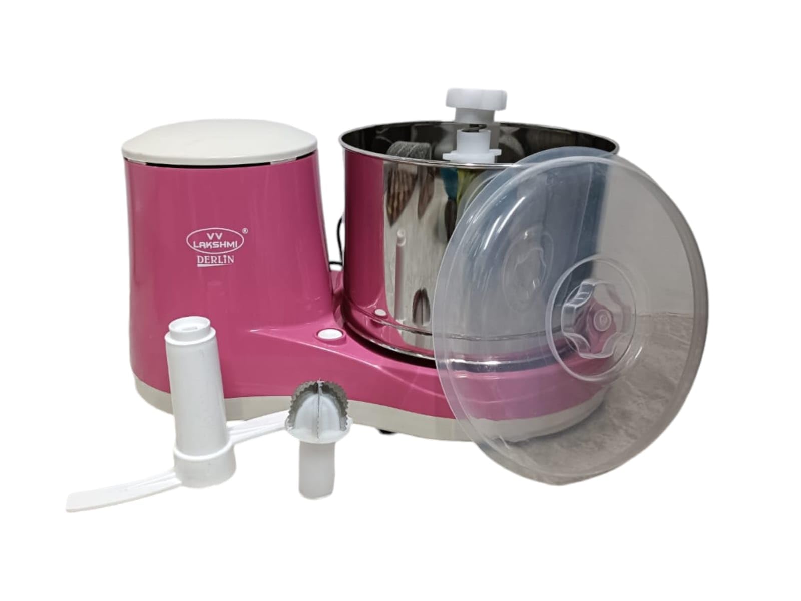 VV LAKSHMI Table Top Wet Grinder | Motor 150w Single Phase | 2 litres Capacity | DERLIN Model | Pink Colour