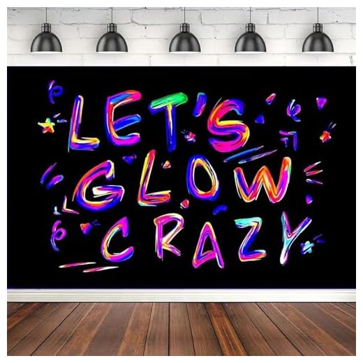 Bagliore Nel Buio Neon Fotografia Sfondo Bagliore Forniture Per Feste Decorazioni Let's Glow Blacklight Reactive Graffiti Background 240cmx180cm