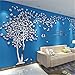 Alicemall 3D Adesivi Murali Wall Sticker Forma Albero Adesivi da Parete in Acrilico Foresta con Multicolore Foglie Silber LINKS S about 1.0x2.0m