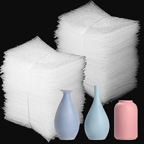 100 Pack Bubble Out Bags 6x10 inch Bubble Pouches Bags, AYSUM Clear Small Bubble Pouches, Double Walled Protective Cushioning Bags for Mailing, Shipping, Packaging, Storage and Moving