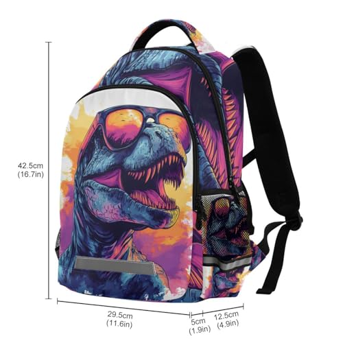 Tyrannosaurus Rex Dinosaur Backpack 3rd 4th 5th Grade School Bookbag Travel Laptop Daypack Bag for Boys Girls2