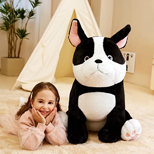 IKASA Giant Dog Stuffed Animal French Bulldog Plush Toy,25\" Large Big Jumbo Puppy Soft Toys, Huge Size Cute Fluffy Fat Plushie,Gifts for Kids Girl