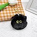 TVRTFQ Cute Cat Head Plush Keychains Cool Black Cat Pom Pom Keychain Creative Animal Car Keychain - Mini Cartoon Kawaii Backpack Pendant Birthday Fashion Gift for Women (1, Black)
