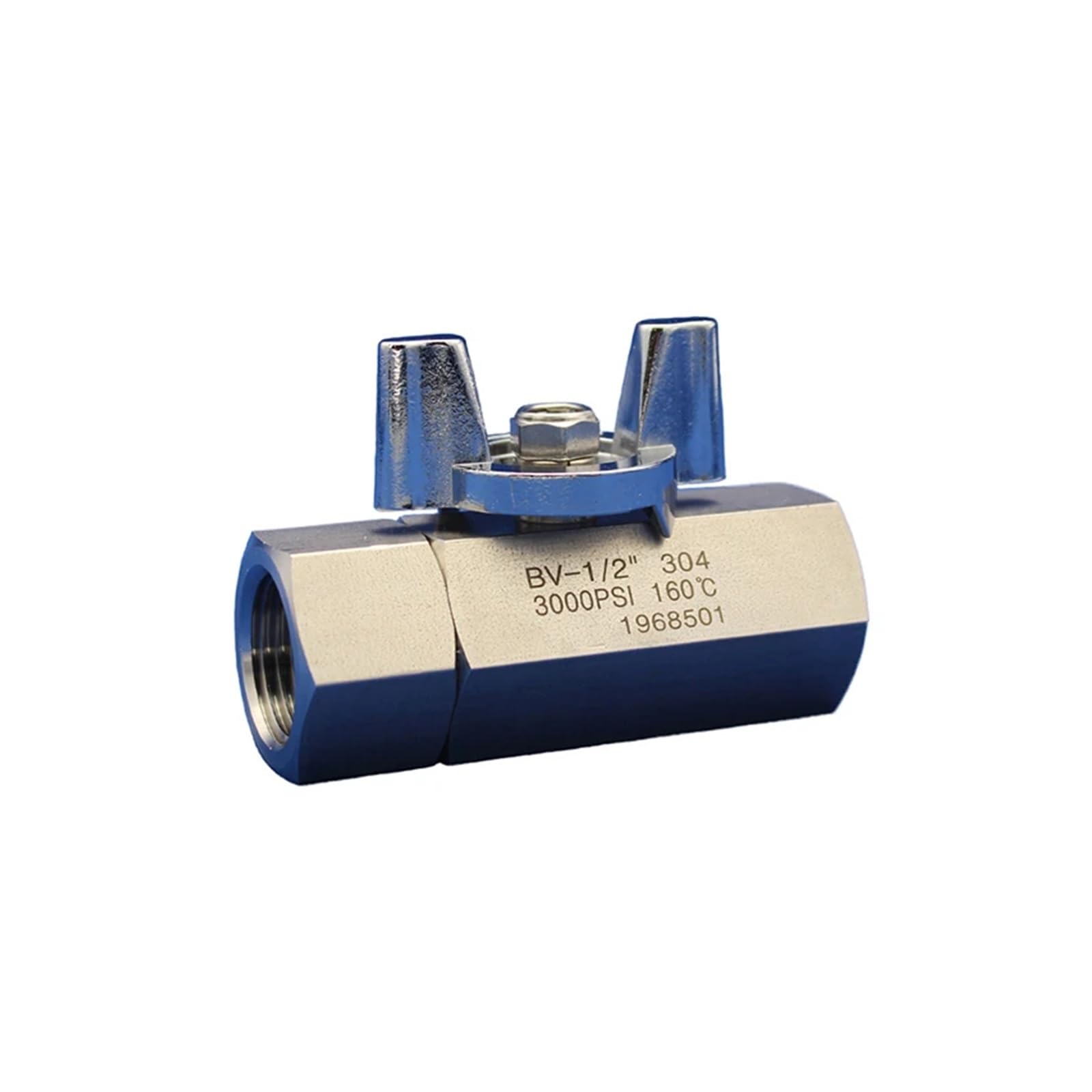 Vanne à bille haute pression 3000 psi en acier inoxydable filetages 1/4 à 3/4