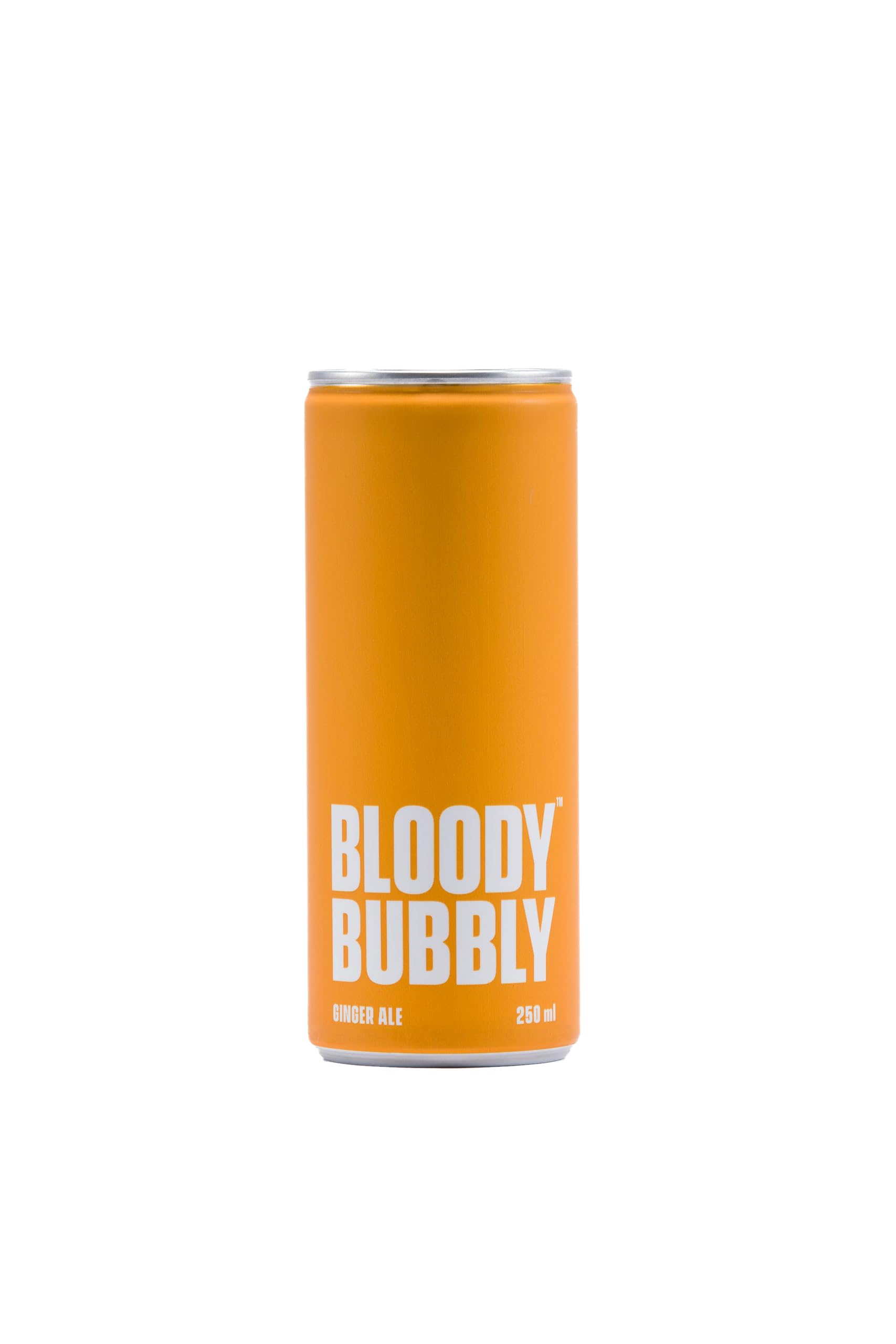 BLOODY BUBBLY GINGER ALE | Naturally Flavoured Soda | 44 Cal Per Can | No Added Artificial Flavours, Colours & Preservatives | Pack Of 6 (250ml Each)