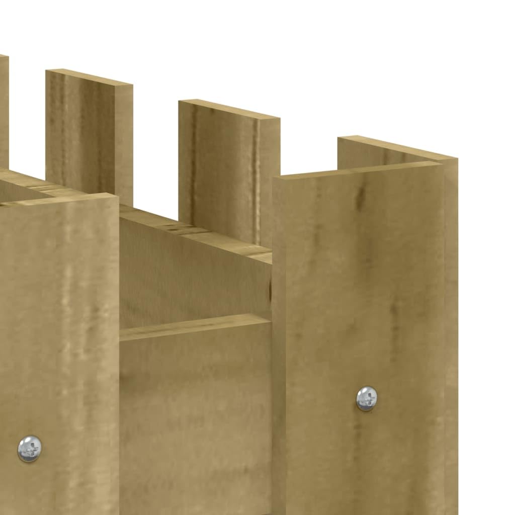 Jardinera de madera de pino, 100 x 50 x 70 cm, impregnada, diseño de valla, jardinera, balcón, macetero, para hierbas, con almacenamiento de agua y protección visual para terraza, interior y