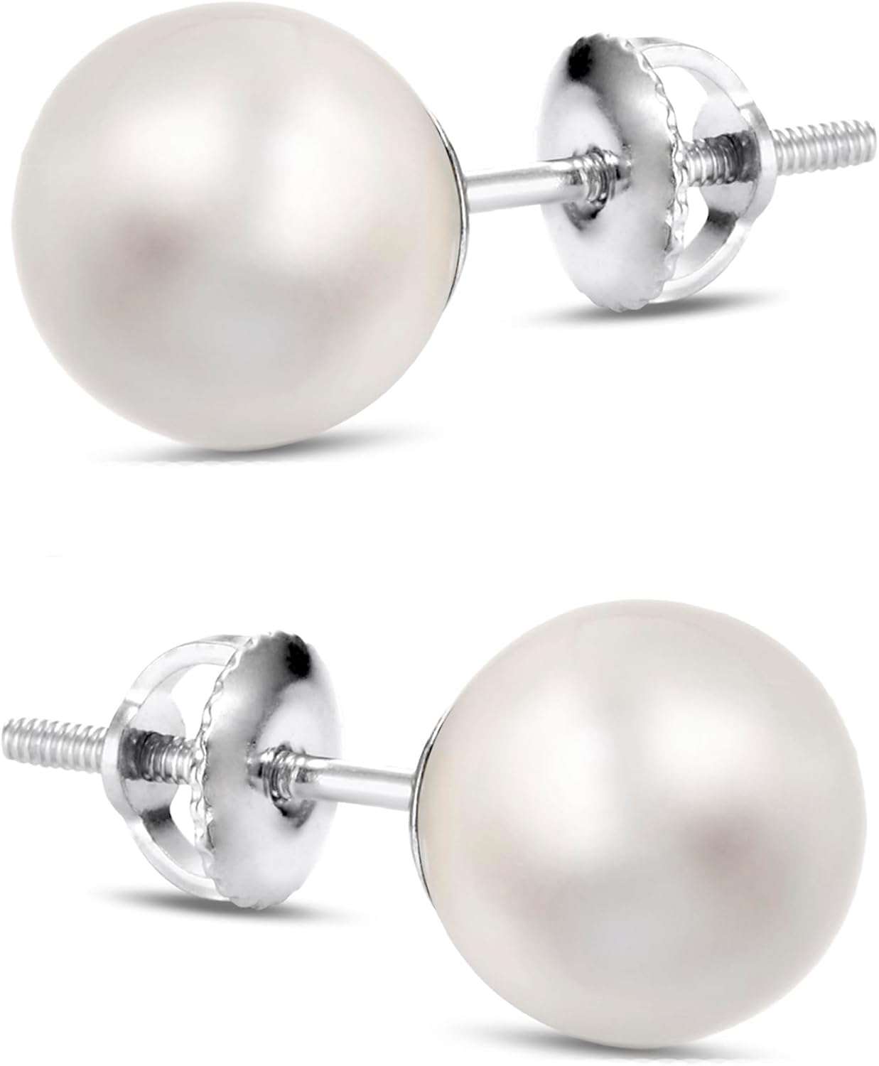 Freshwater Pearl Stud Earrings on Solid 14K Gold Screw Back Posts By ISAAC WESTMAN®