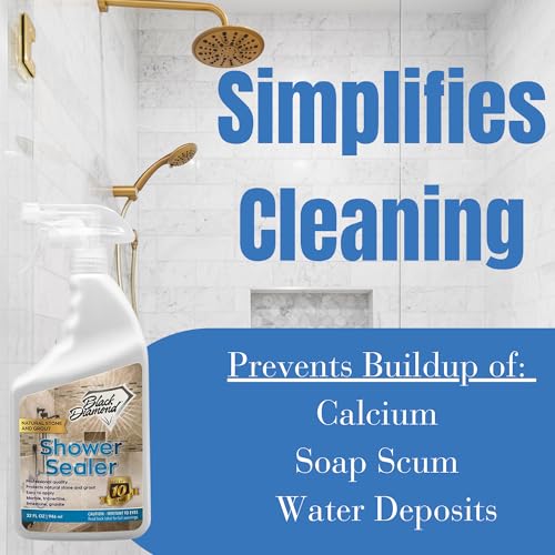 Natural Stone and Grout Penetrating Shower Sealer. Marble, Granite Travertine, Limestone. Protects Making Them Easy to Clean. Works Also on Grout in Tile, Ceramic, and Porcelain. 1-Quart - Image 5
