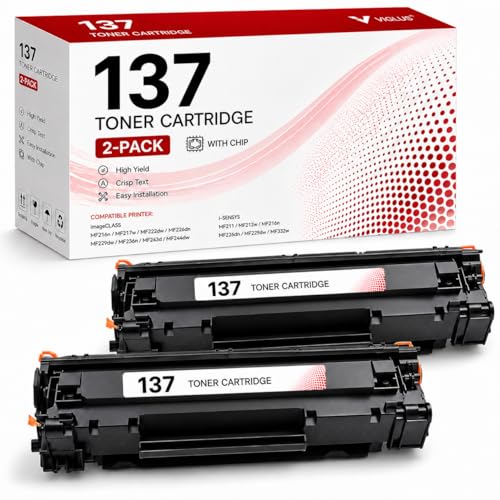 137 Toner Cartridge Compatible CRG137 CRG-137 Toner Raplacement for Canon 137 Black Toner Cartridge with ImageClass D570, LBP151dw, MF236n, MF232w, MF216n, MF244dw, MF242dw, MF232w Printer (2 Pack)